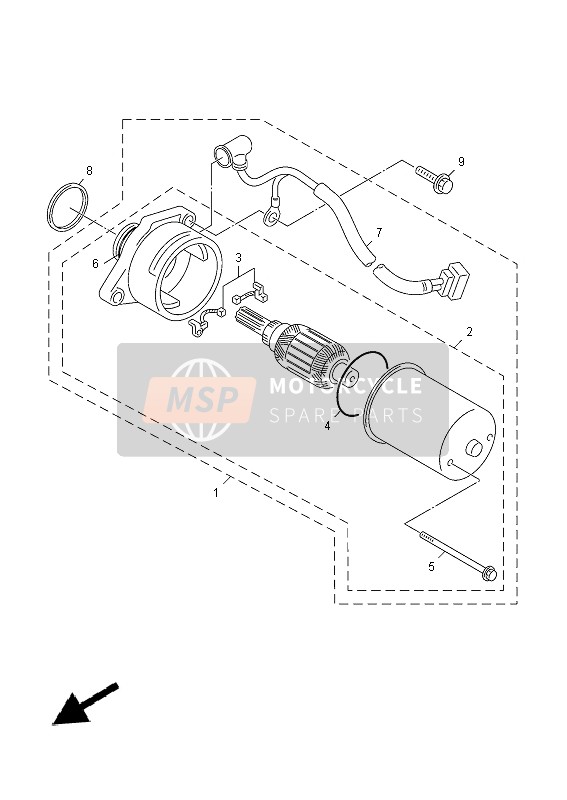 Yamaha YN50F 2014 ANLASSER 4 für ein 2014 Yamaha YN50F